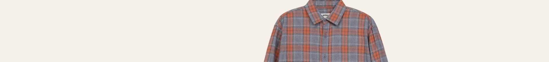 Plaid shirt on a plain background