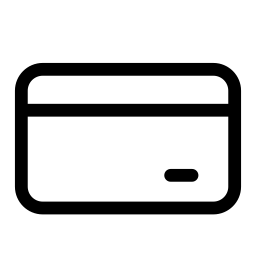 Black outline of a wallet icon on a white background