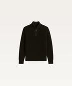 Black ribbed sweater with a quarter zip on a light gray background Classic Black Sweatshirt for Men Royal Outfits Sweat Shirts - Classic Black Sweatshirt for Men - Royal Outfits - Sweat Shirts - Classic Black Sweatshirt for Men - Royal Outfits