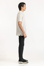 Man wearing a white shirt and black pants on a white background White Regular Fit Men POLO T-Shirt Royal Outfits POLO T Shirts - White Regular Fit Men POLO T-Shirt - Royal Outfits - POLO T Shirts - White Regular Fit Men POLO T-Shirt - Royal Outfits
