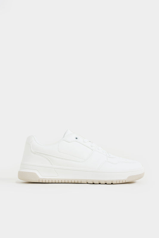 White sneaker on a light gray background Low Top Sneakers Royal Outfits Sneakers