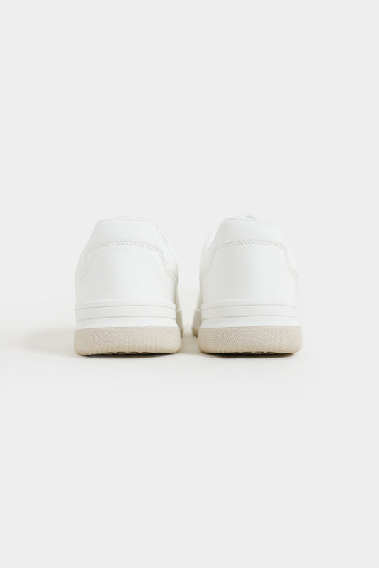 Pair of white sneakers on a light gray background Low Top Sneakers Royal Outfits Sneakers