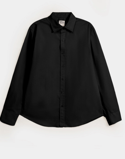 Basic Cotton Shirt - Men's Shirt - Black Shirt - Royal Outfits Basic Cotton Shirt Royal Outfits Plain Shirts