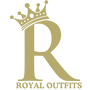 Logo of Royal Outfits with a crown on top of the letter 'R' on a white background