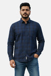 Men’s Royal Blue Check Shirt