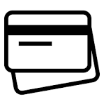 Illustration of a credit card on a white background