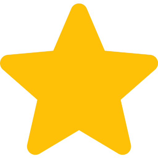 Yellow star on a white background